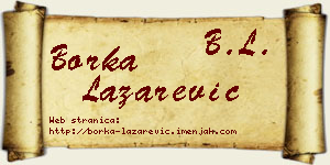 Borka Lazarević vizit kartica